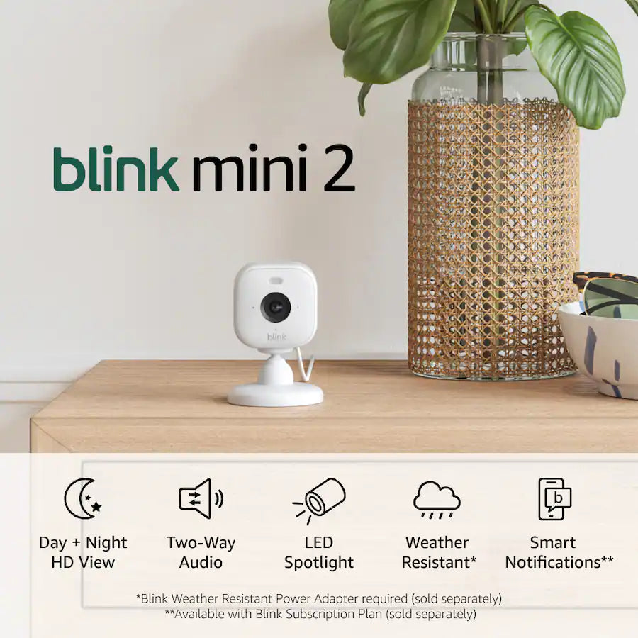 Blink Mini 2 Home Security & Pet Camera - White