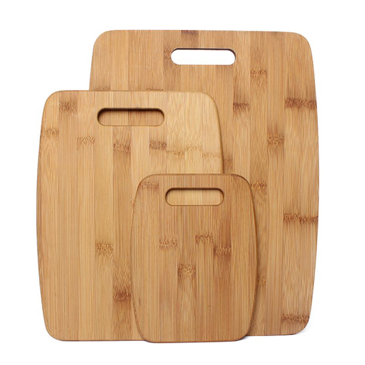 3 PIECE BAMBOO CUTTING BOARD SET